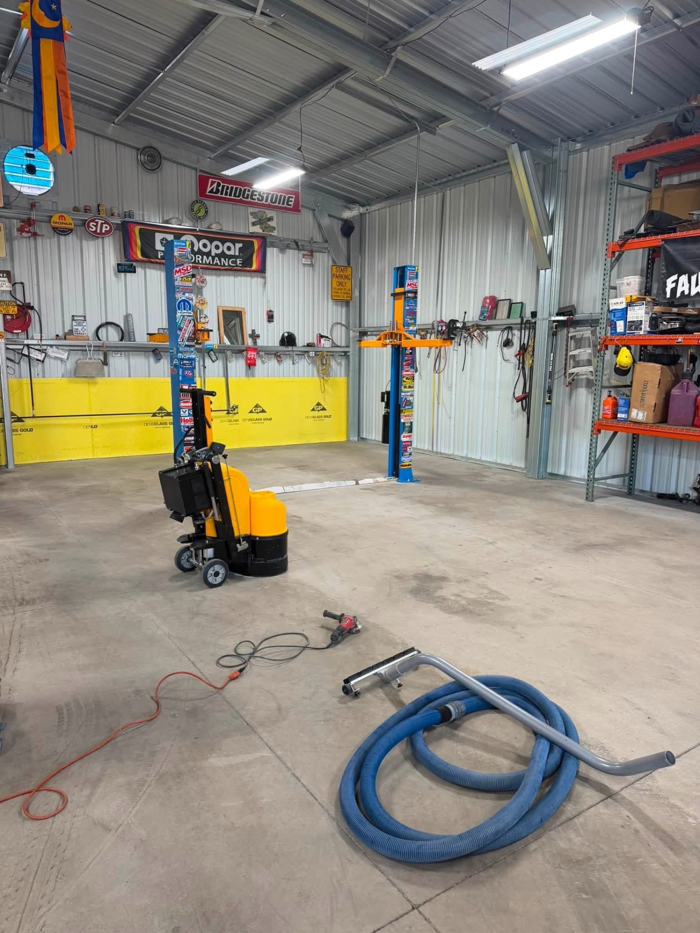 Prepare stage of the epoxy flooring process