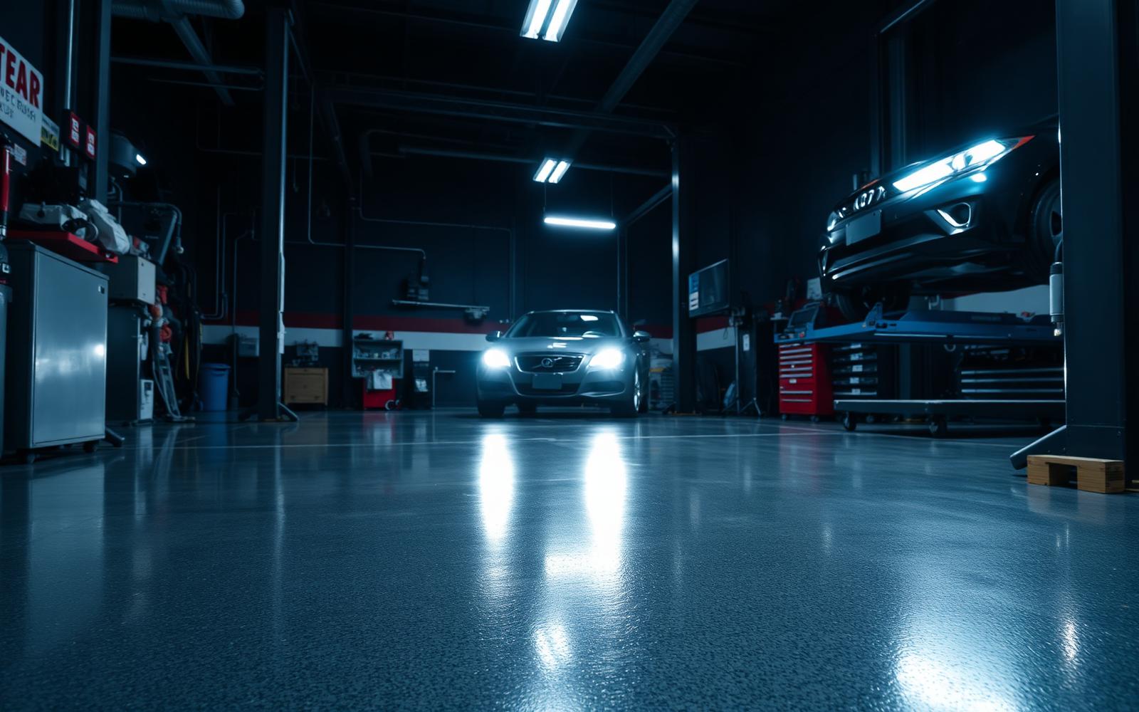 Auto Shops with an epoxy floor system